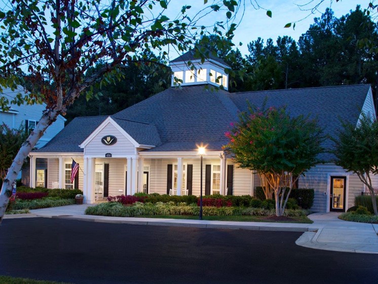 Elegant Exterior View Of Clubhouse at Abberly Twin Hickory Apartment Homes by HHHunt, Virginia